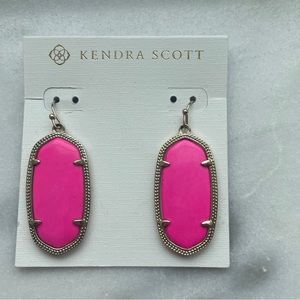 Kendra Scott Danielle Gold Statement Earrings in Neon Pink Kendra Scott Jewelry